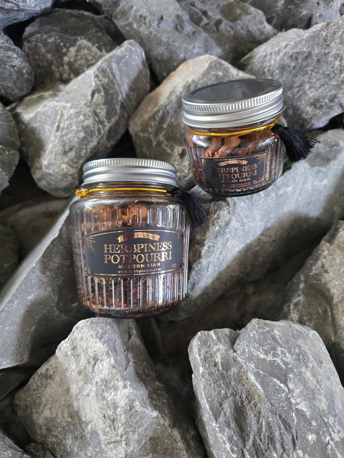 HERBPINESS Potpourri 3 กลิ่นละมุนใจ : MODERN SIAM | MANDARIN LIFE | LAVENDER FIELD FOREVER | หอมเล็ก 50g | หอมใหญ่100g
